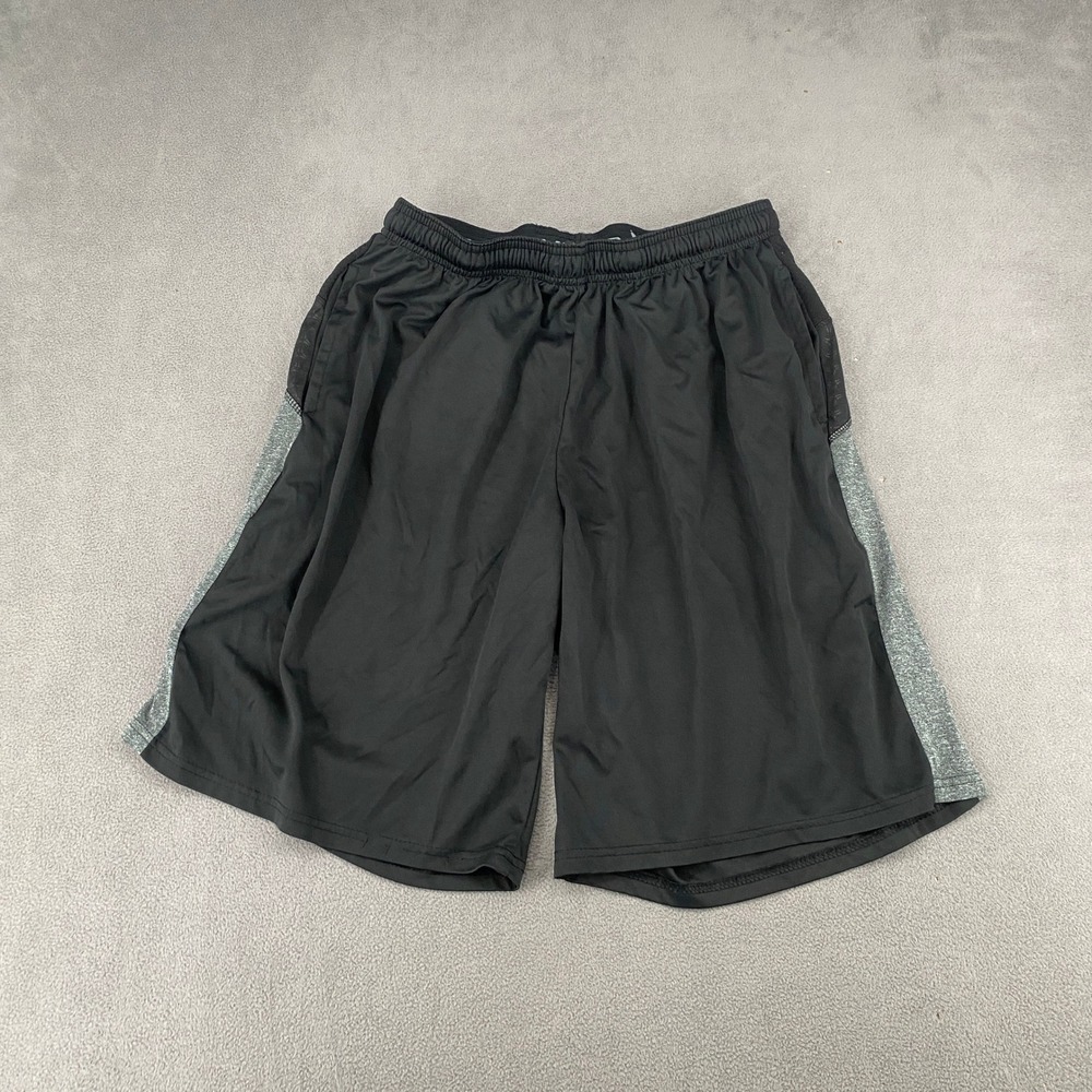 Game Time Mens Basketball Shorts Black Gray Activewear Size M 7679